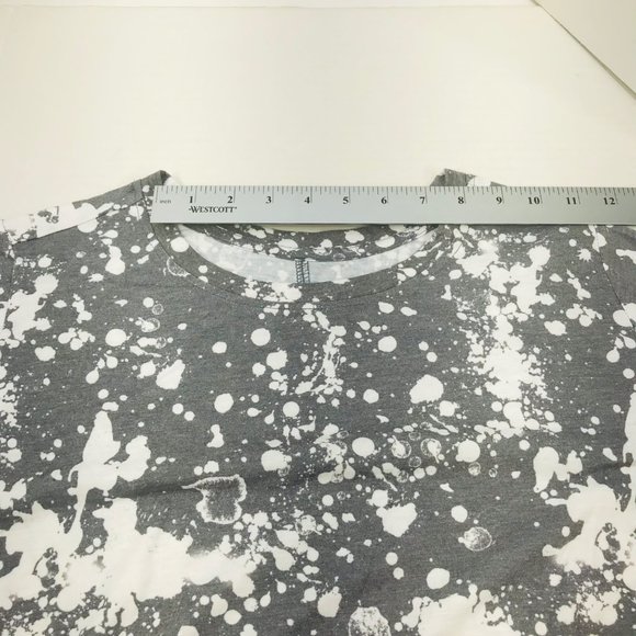 Terra And Sky Women's Sz 1X 16W-18W Short Sleeve Knit Tee Shirt Gray White NWOT - Picture 6 of 11